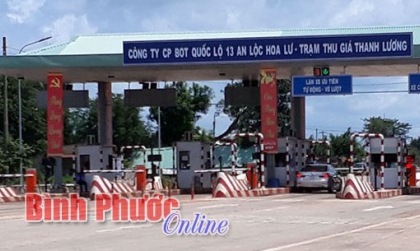 Bình Phước: Mức thu tại trạm thu phí Thanh Lương